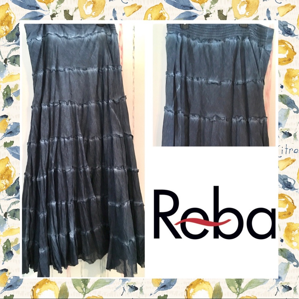 REBA TIERED PEASANT SKIRT      NWOT